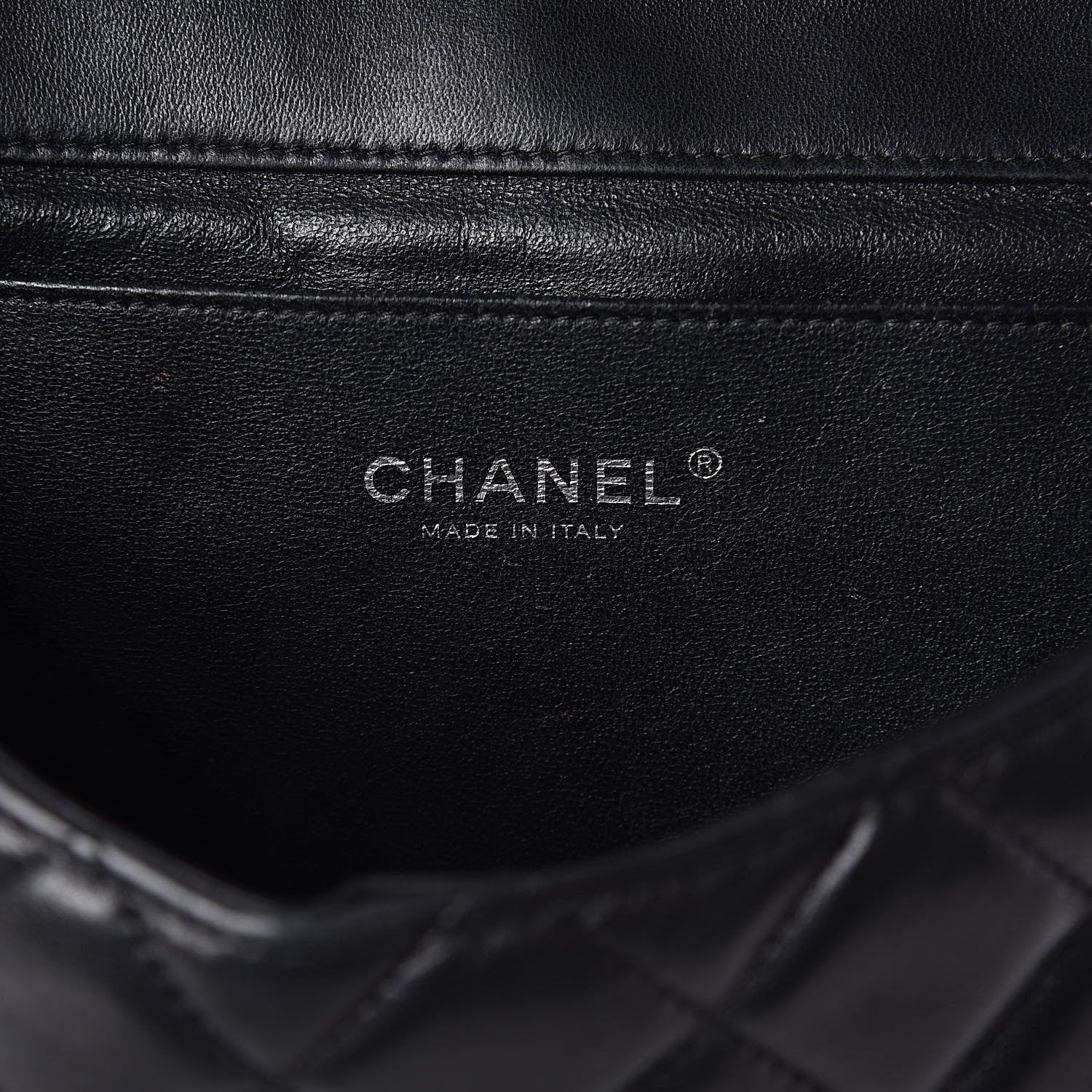 Chanel Lambskin Quilted Clutch With Chain Flap Black 6 of 10