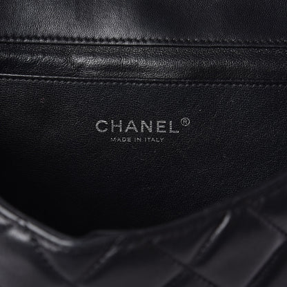 Chanel Lambskin Quilted Clutch With Chain Flap Black 6 of 10