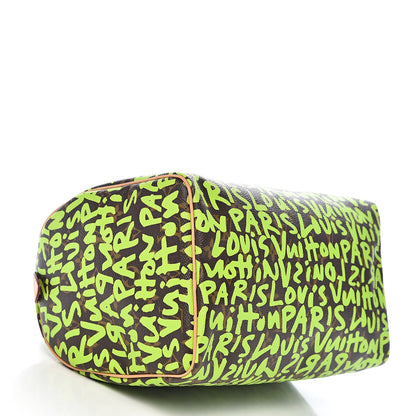 Louis Vuitton Monogram Graffiti Speedy 30 Green 4 of 10