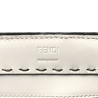 Fendi Vitello King Logo Embossed Shopping Tote Green Tea 6 of 9