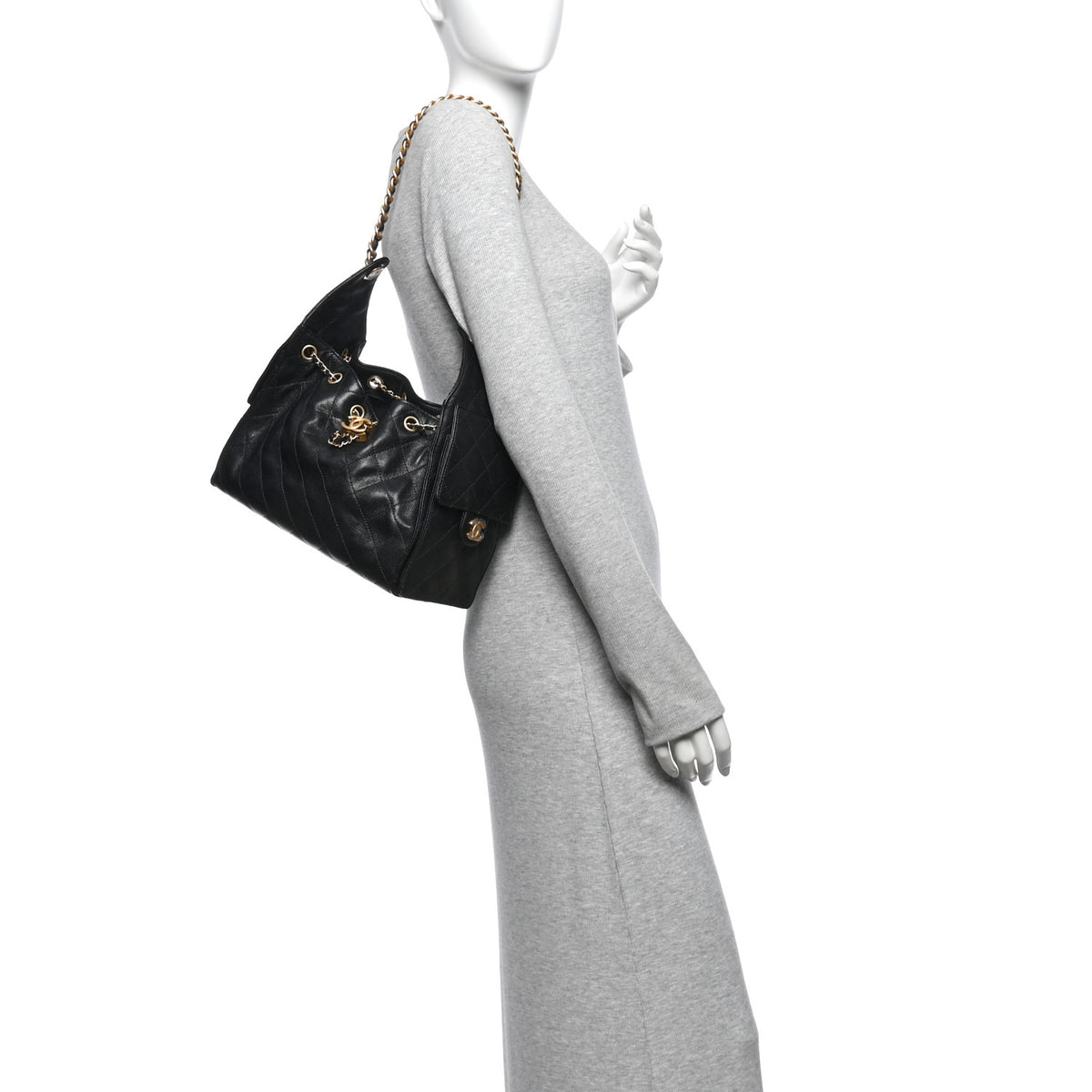 Caviar Quilted Small Chanel 25 Handbag Black