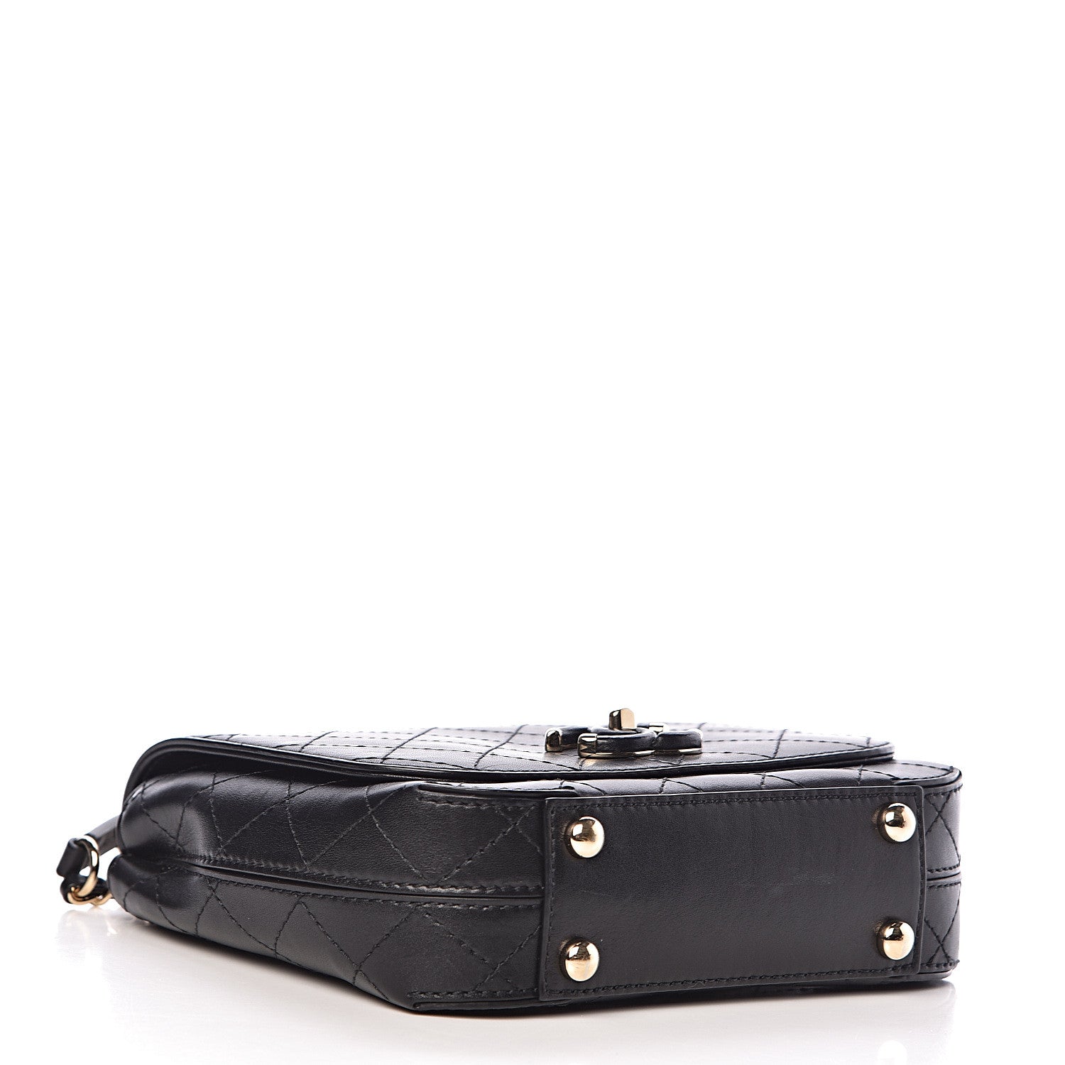 Chanel Calfskin Stitched Small Covered CC Flap Bag Black 4 of 11