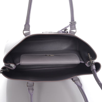 Prada Saffiano Cuir Medium Double Handle Tote Glicine 6 of 9
