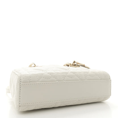 Christian Dior Lambskin Cannage Dioramour Micro Lady D-Joy Latte 4 of 11