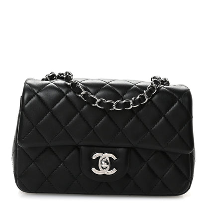 Chanel Lambskin Quilted Mini Rectangular Flap Black 1 of 11