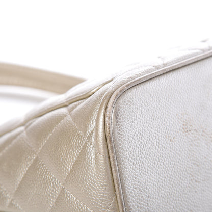 Chanel Caviar Quilted Medallion Tote Pearl 15 of 21