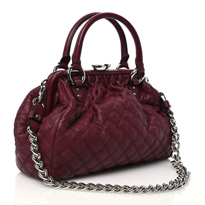 Marc Jacobs Calfskin Quilted Stam Bag Cherry 3 of 10