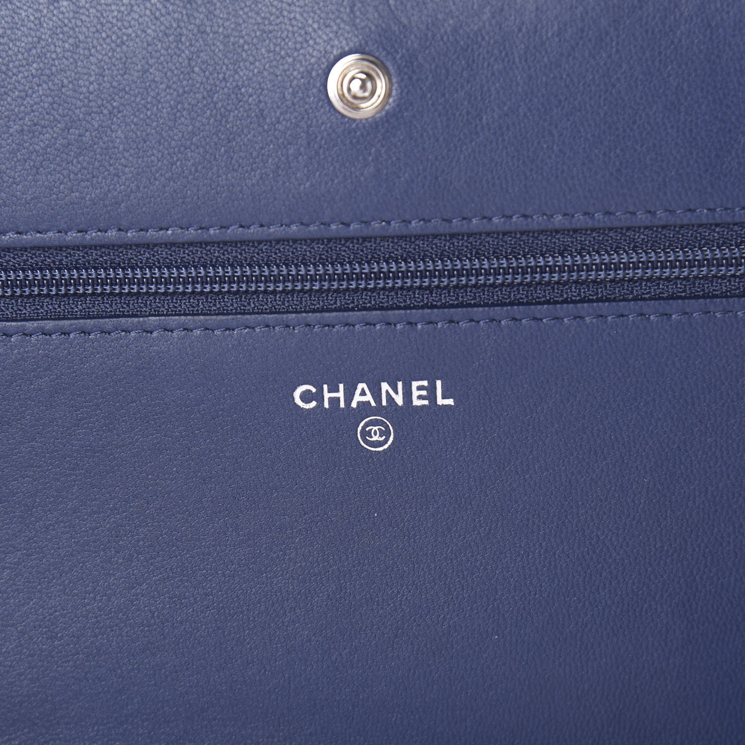 Chanel Patent Quilted Coco Boy Wallet On Chain WOC Blue 6 of 10