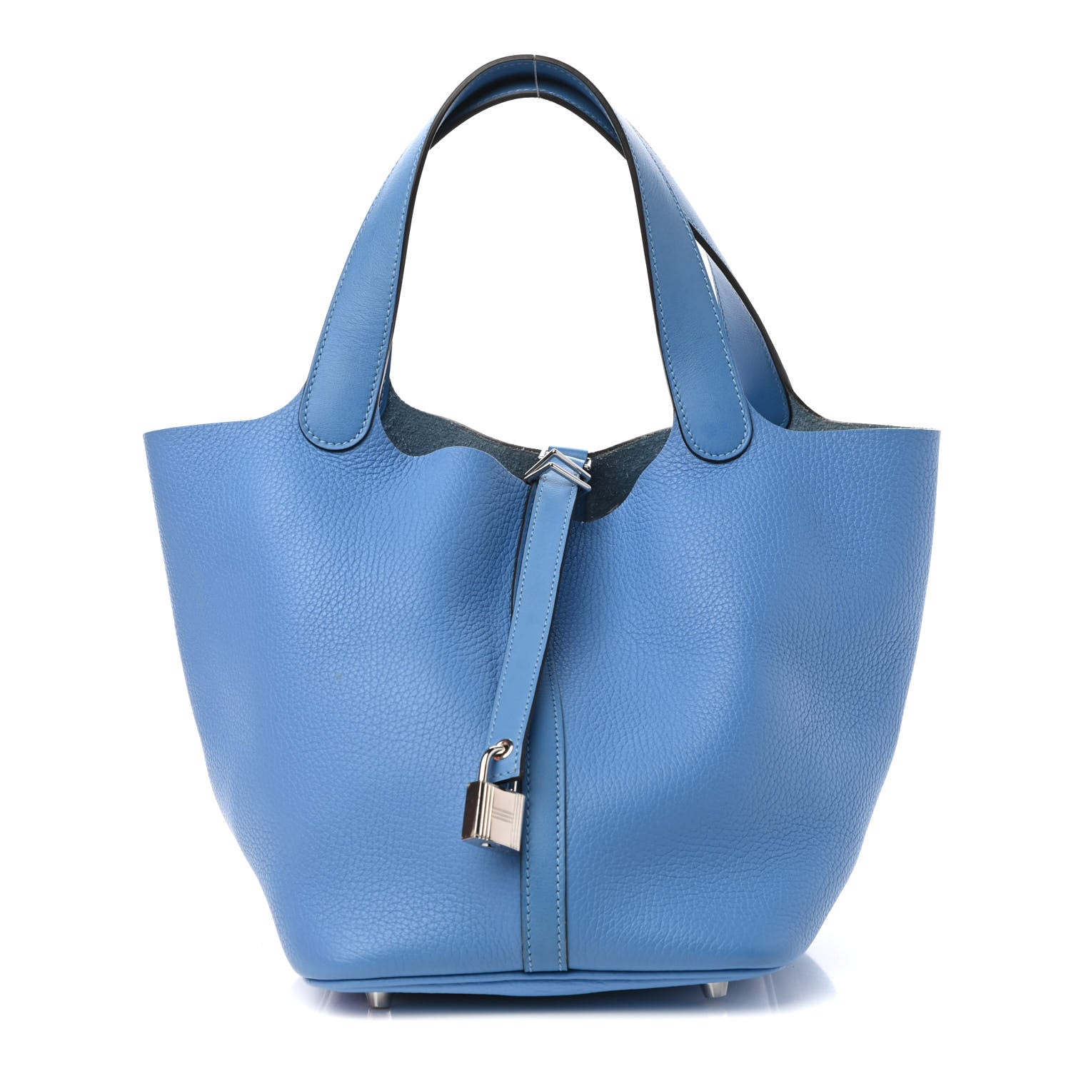 Hermes Taurillon Clemence Swift Picotin Lock 22 MM Bleu Paradis 1 of 10