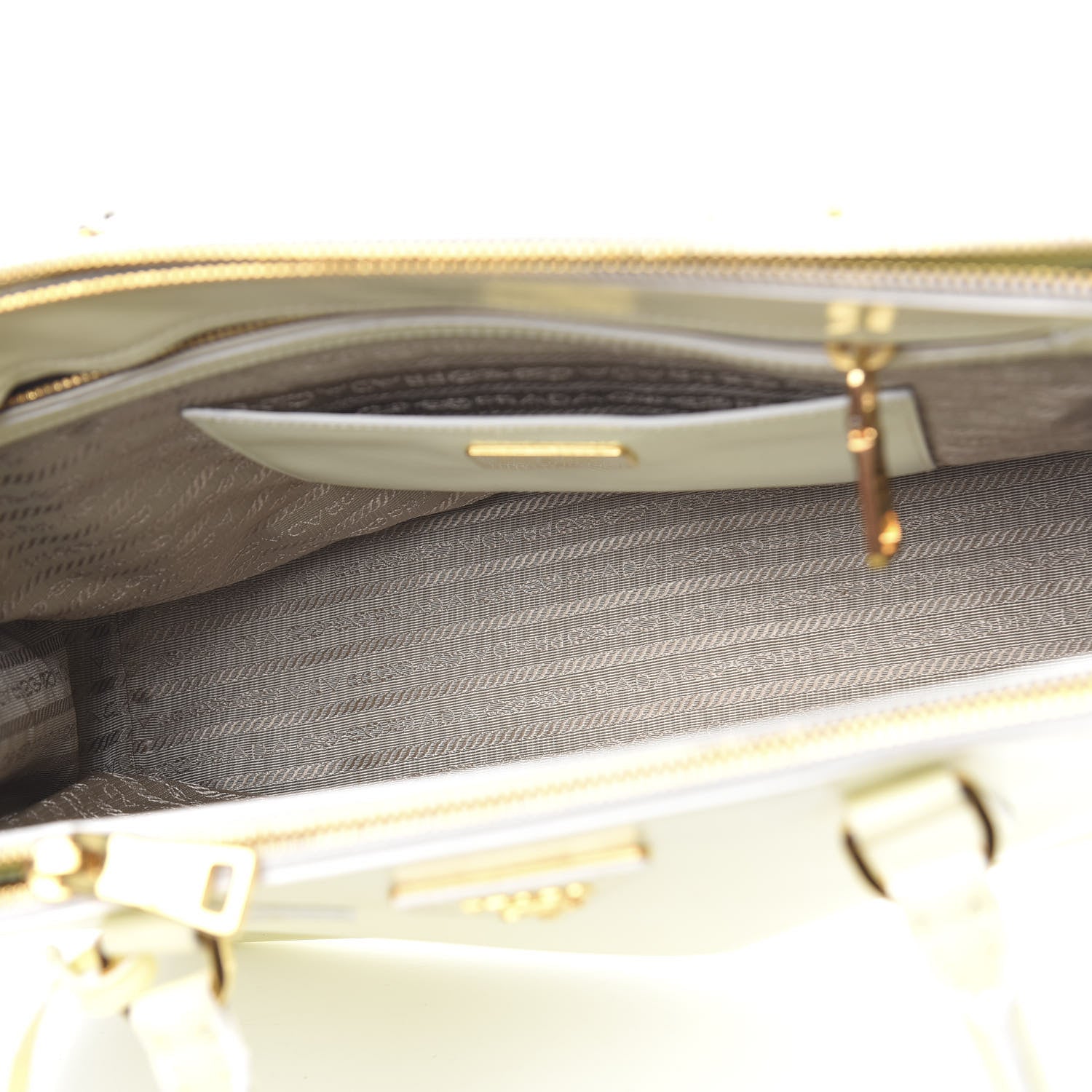 Prada Saffiano Vernice Medium Galleria Double Zip Tote Bianco 6 of 22