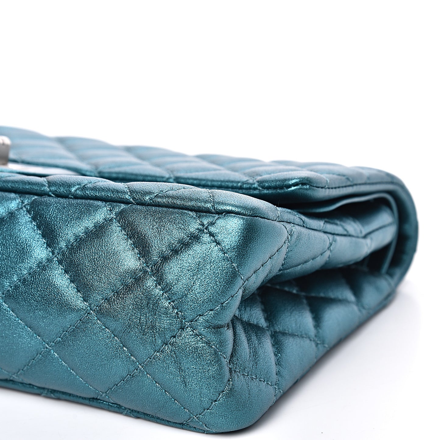 Metallic Calfskin 2.55 Reissue 225 Flap Turquoise