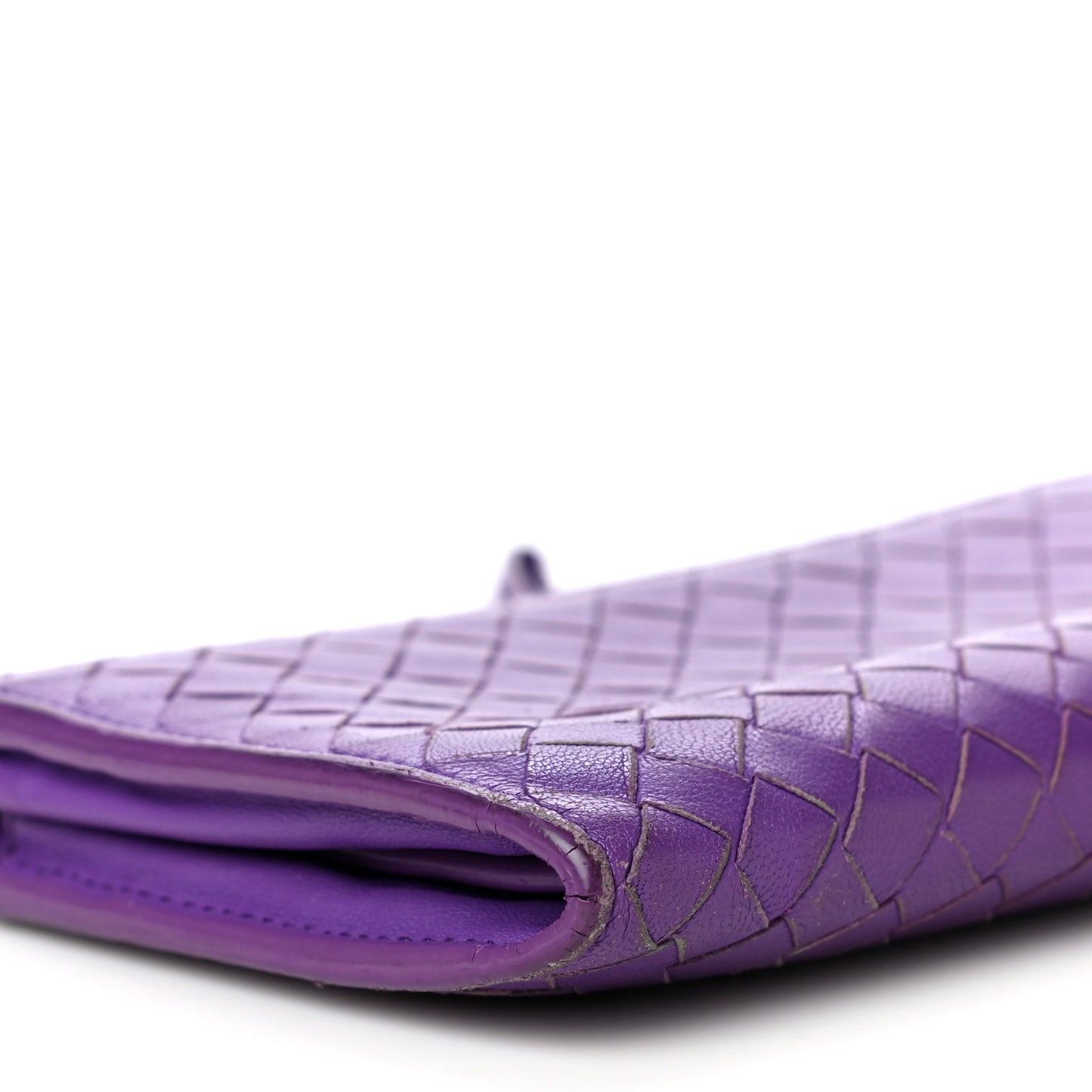 Nappa Intrecciato Wristlet Zip Wallet Byzantine