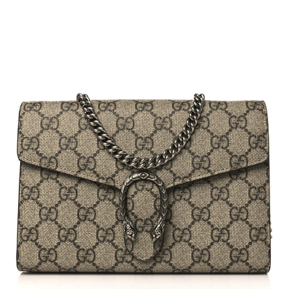 Gucci GG Supreme Monogram Mini Dionysus Chain Wallet Beige Taupe 1 of 9