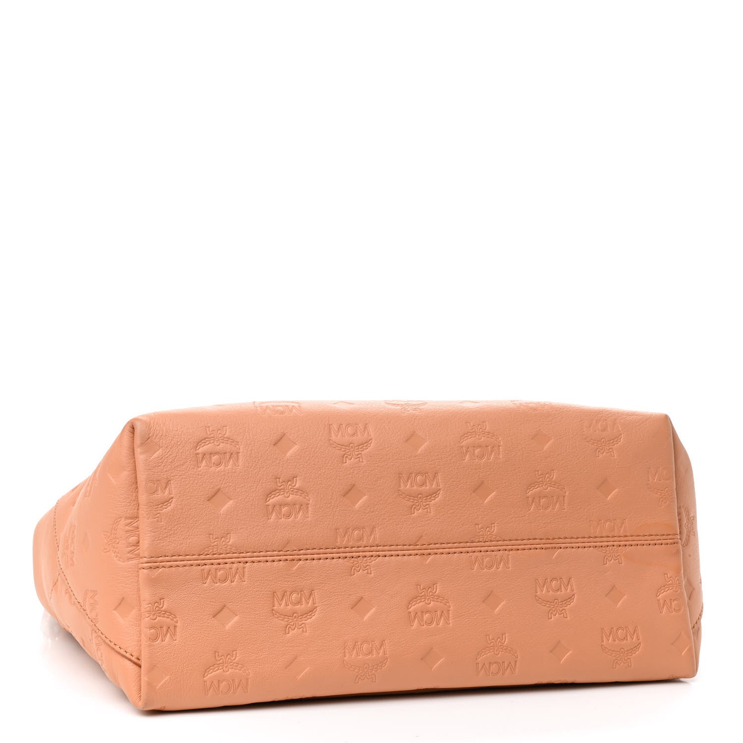 MCM Calfskin Ottomar Monogram Medium Klara Hobo Sandstone 5 of 9