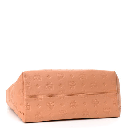 MCM Calfskin Ottomar Monogram Medium Klara Hobo Sandstone 5 of 9
