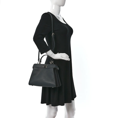 Fendi Cuoio Romano Selleria Chamois Small Peekaboo I SEE U Satchel Asfalto Camelia 2 of 10