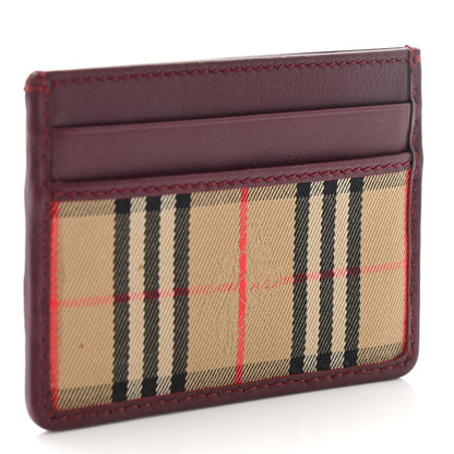Burberry Smooth Calfskin 1983 Knight Check Card Case Antique Red 3 of 6