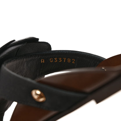 Chanel Grosgrain Camellia Thong Sandals 37 Black 8 of 8