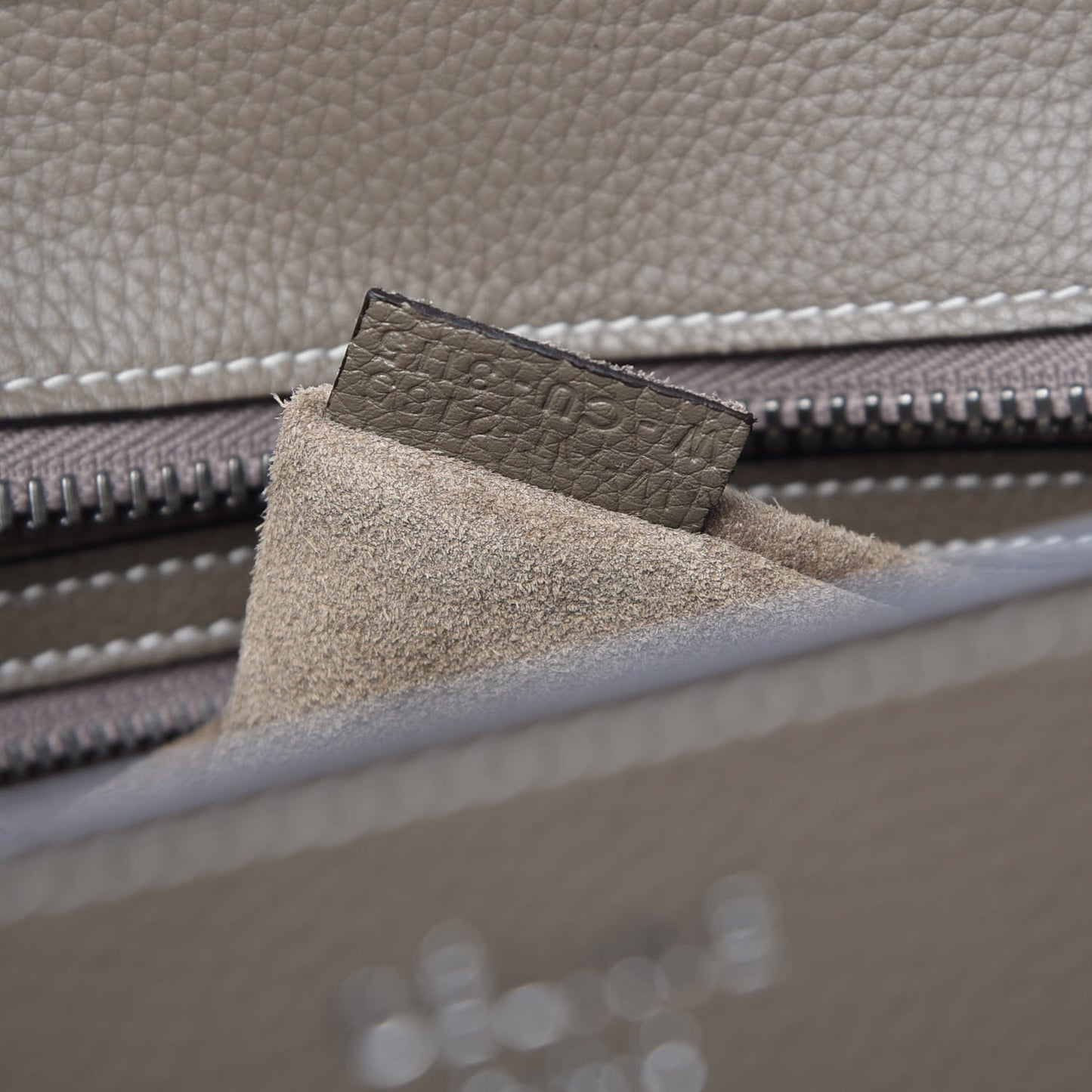 Drummed Calfskin Micro Luggage Souris