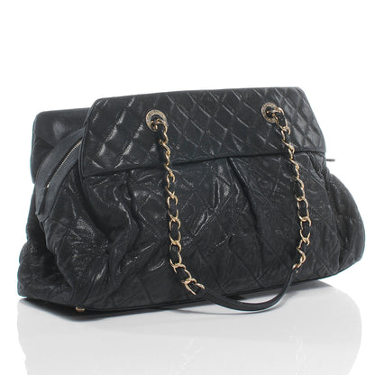 Chanel Iridescent Calfskin Chic Quilt Bowling Bag Black 3 of 7