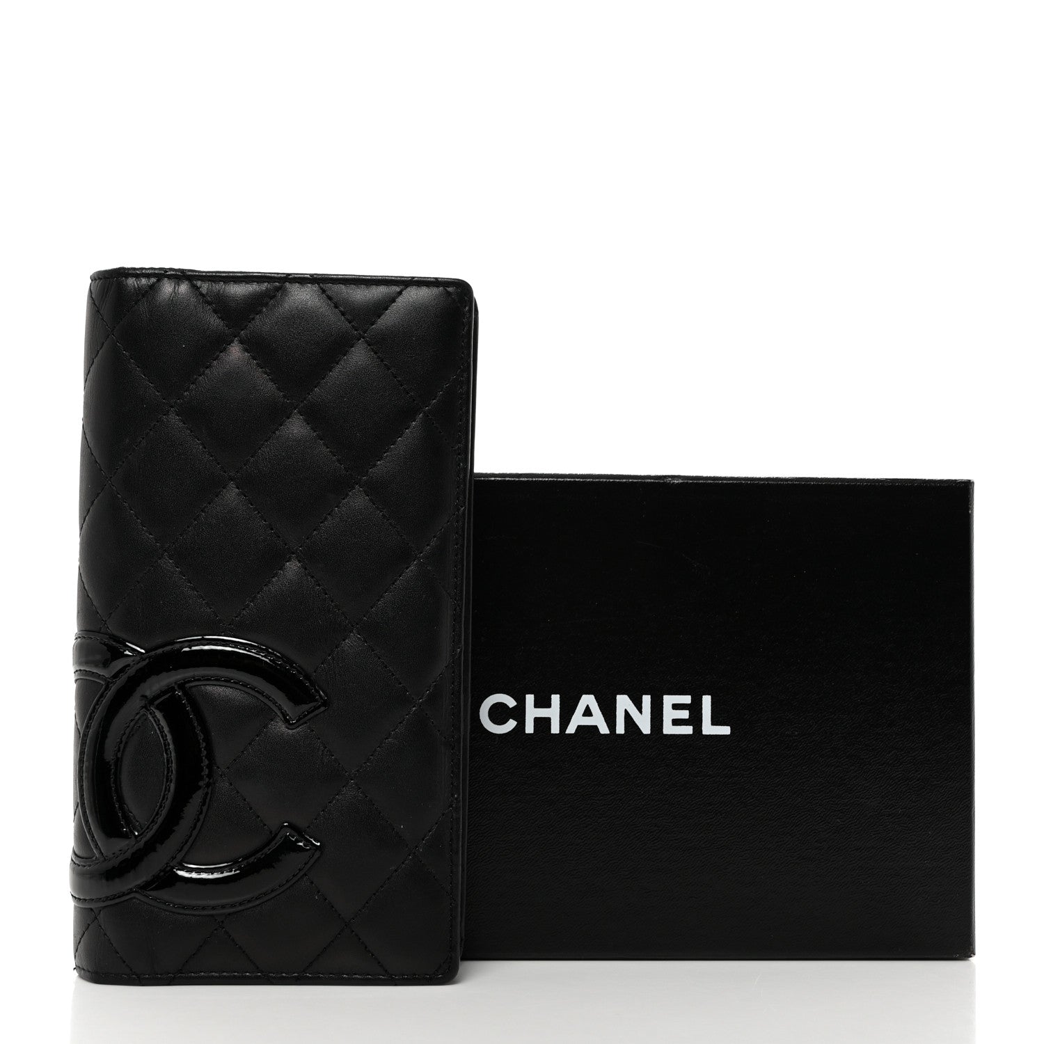 Chanel Calfskin Quilted Cambon Yen Wallet Black 9 of 9