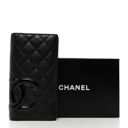 Chanel Calfskin Quilted Cambon Yen Wallet Black 9 of 9