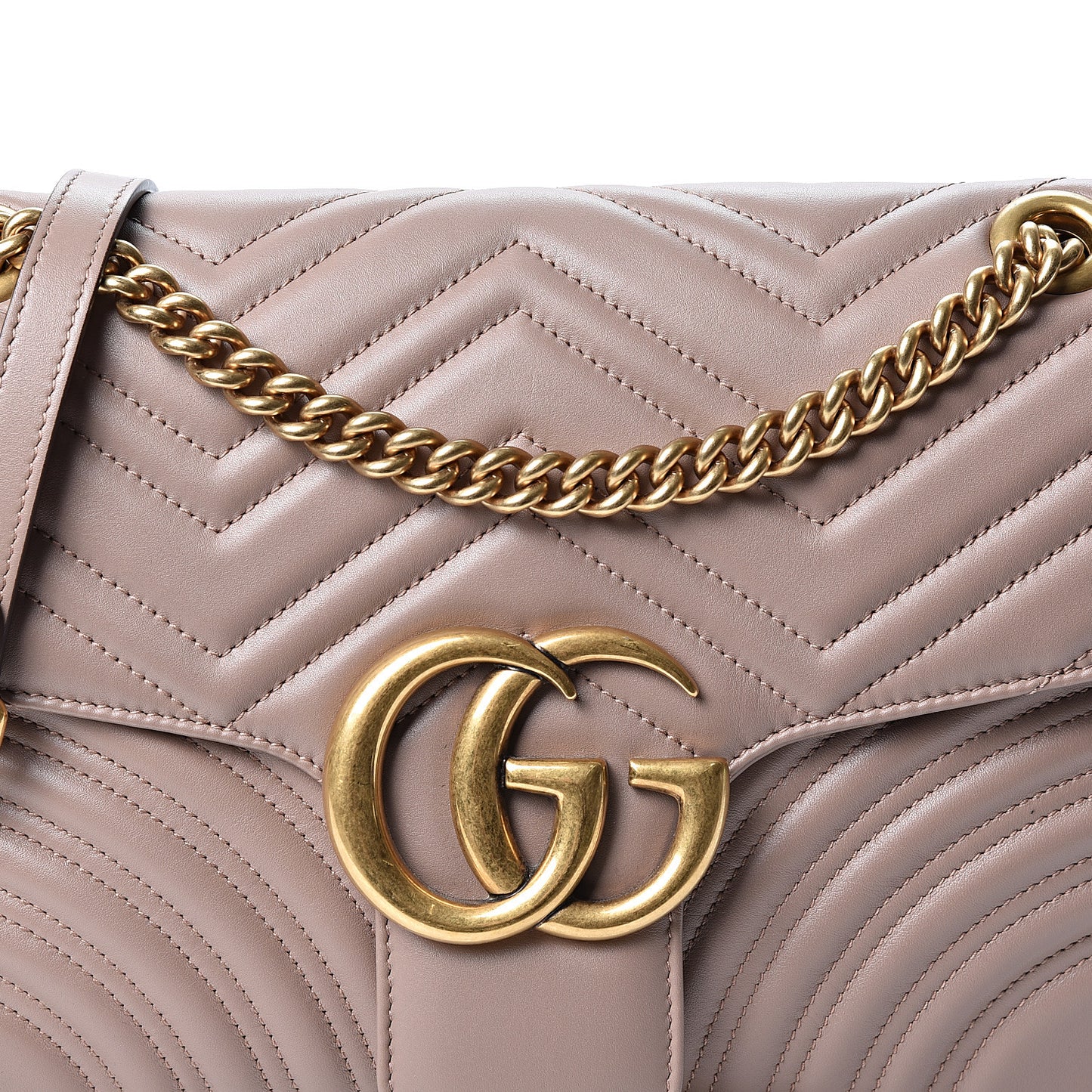 Calfskin Matelasse Medium GG Marmont Shoulder Bag Porcelain Rose