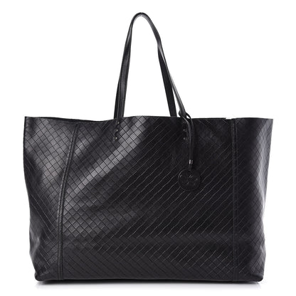 Bottega Veneta Calfskin Intrecciomirage Large Tote Black 1 of 9