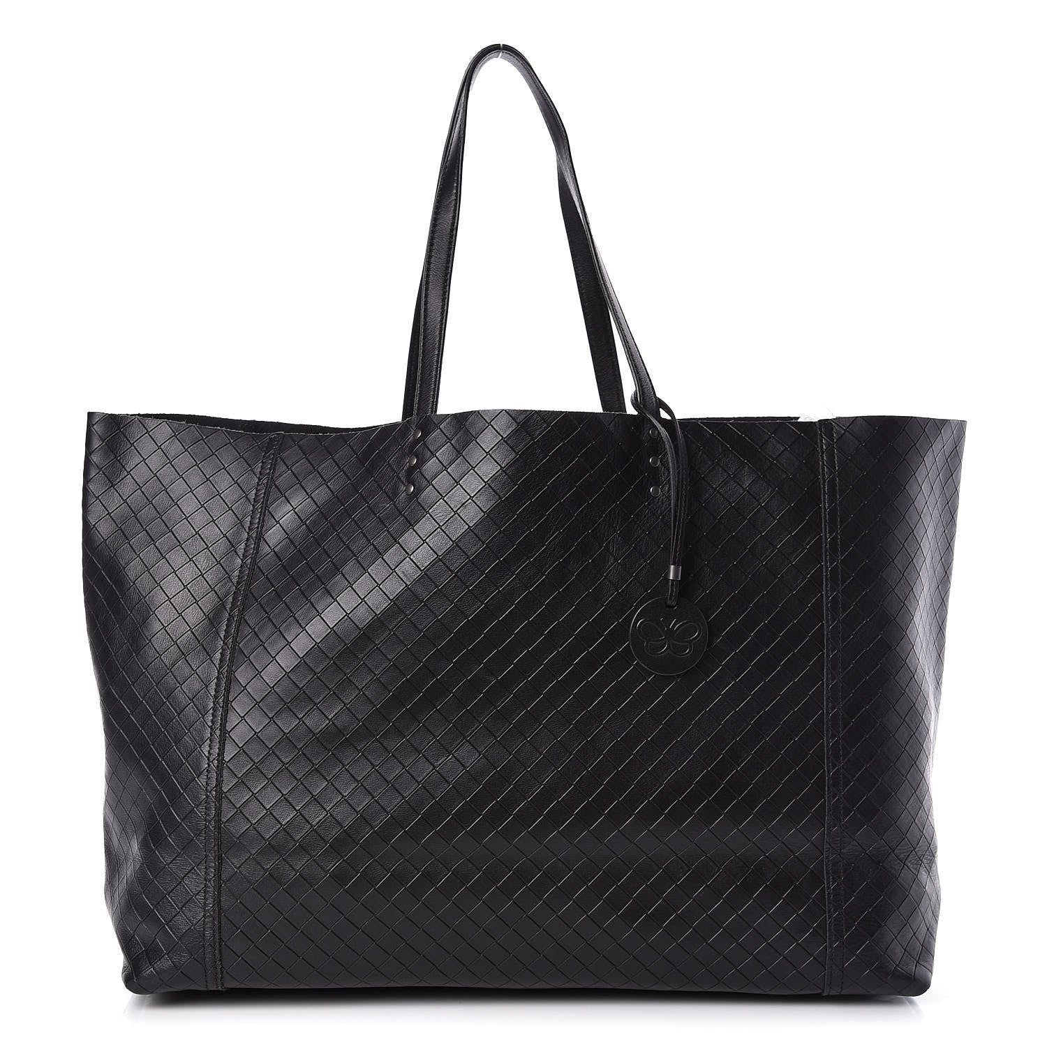 Bottega Veneta Calfskin Intrecciomirage Large Tote Black 1 of 9