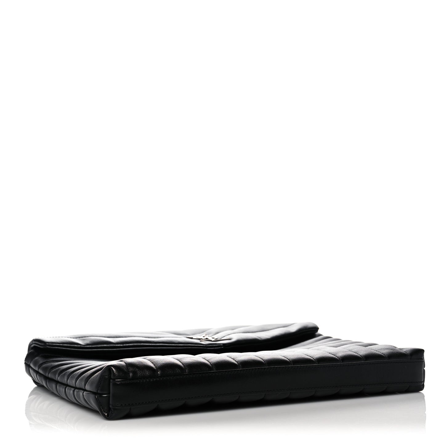 Calfskin Y Quilted Monogram Loulou Document Holder Black
