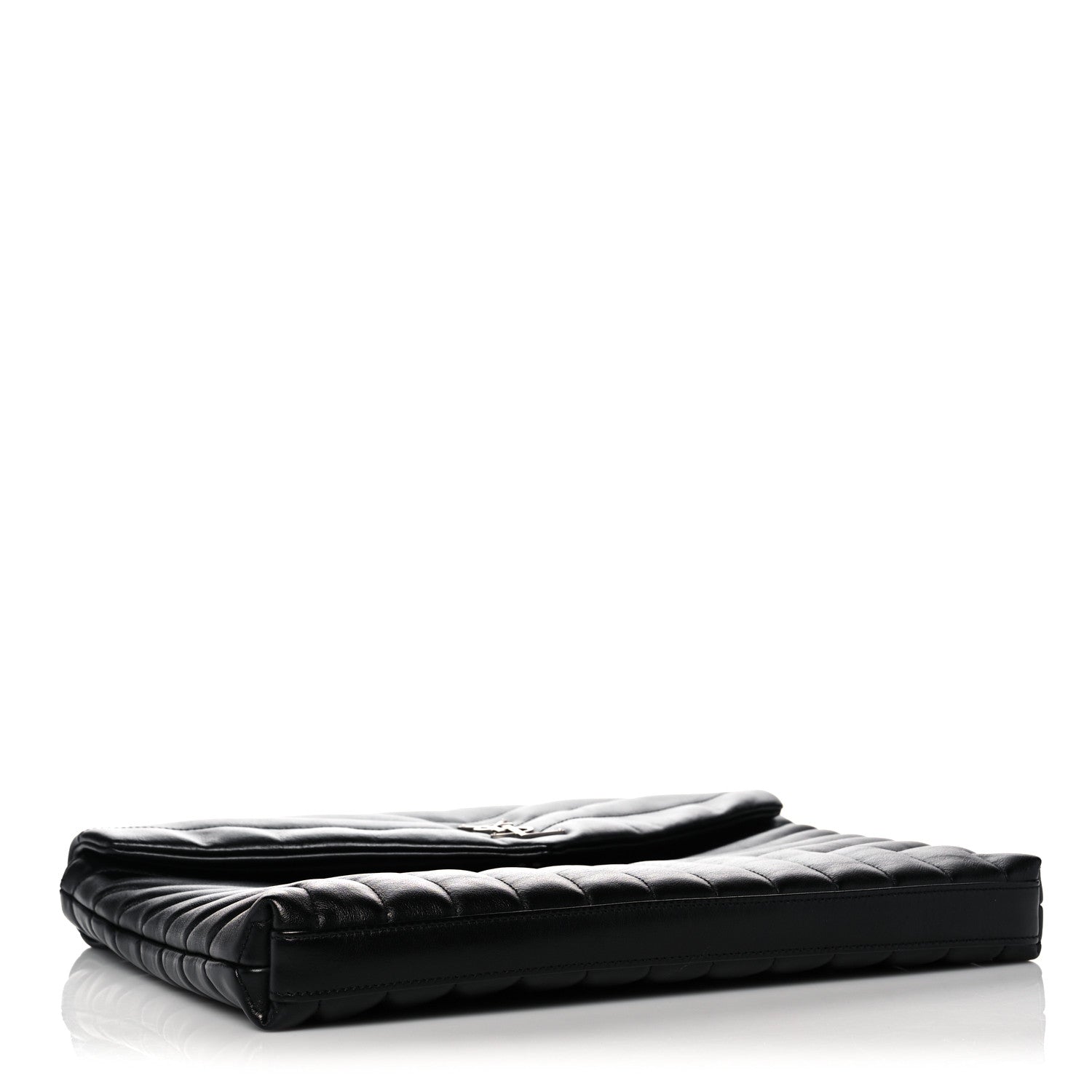 Saint Laurent Calfskin Y Quilted Monogram Loulou Document Holder Black 4 of 10