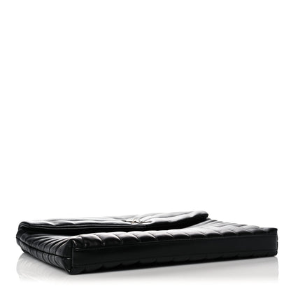 Saint Laurent Calfskin Y Quilted Monogram Loulou Document Holder Black 4 of 10