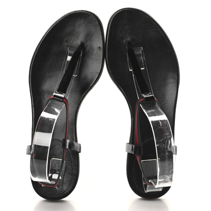 Gucci Nappa Web Wimbledon Thong Sandals 37 Black 2 of 8