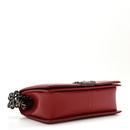 Chanel Lambskin Chevron Quilted Medium Boy Flap Red 4 of 12