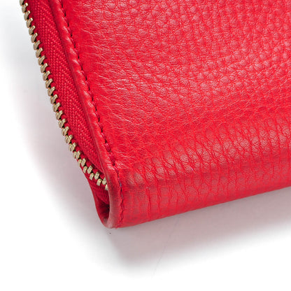 Gucci Pebbled Calfskin Soho Zip Around Wallet Red 9 of 9