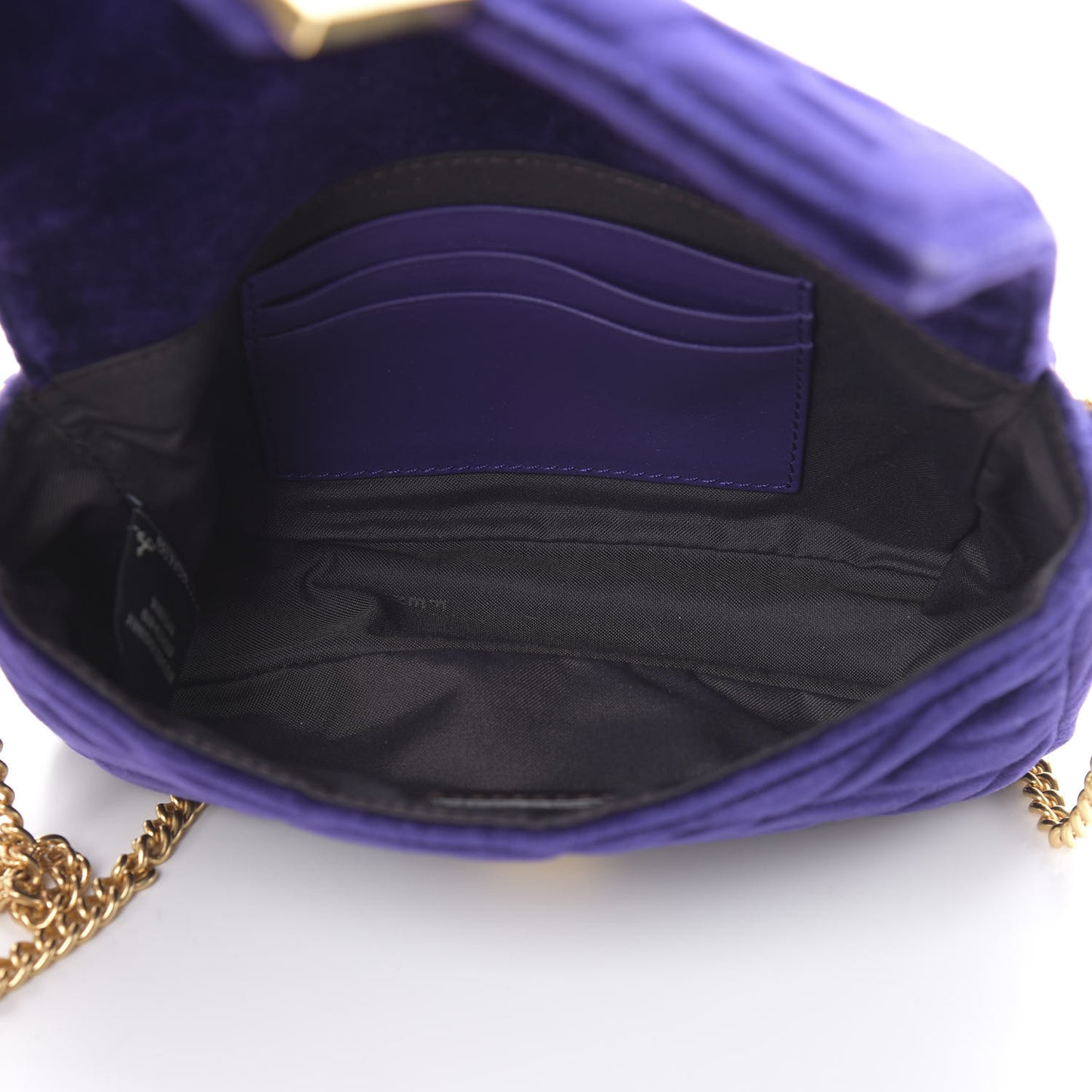 Velluto FF Embossed Mini Baguette Viola Plus