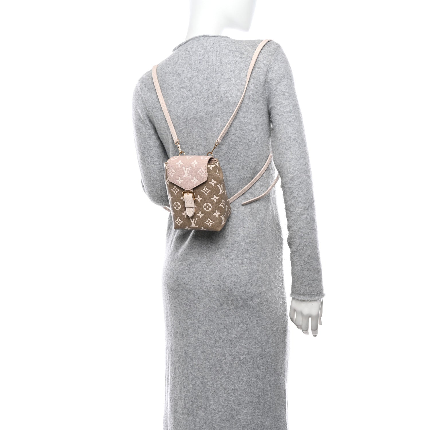 Louis Vuitton Empreinte Monogram Spring in the City Tiny Backpack Kaki Beige Cream 2 of 9