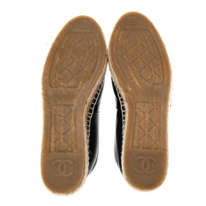 Chanel Lambskin CC Espadrilles 37 Black 5 of 10
