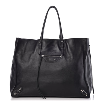 Balenciaga Supple Calfskin Papier A4 Zip Around Tote Black 1 of 8