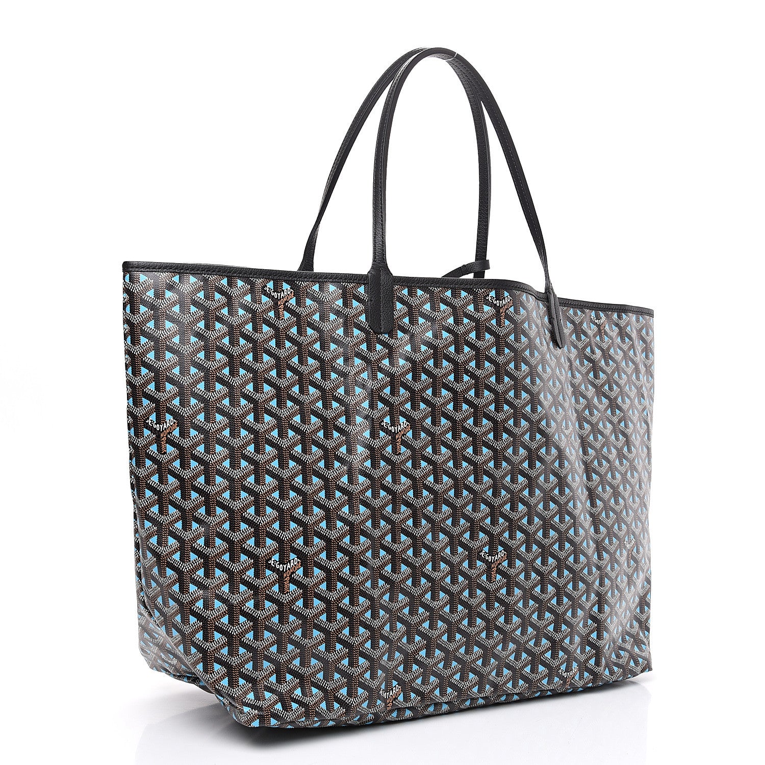 Goyard Goyardine Saint Louis Claire Voie GM Black Blue 2 of 8