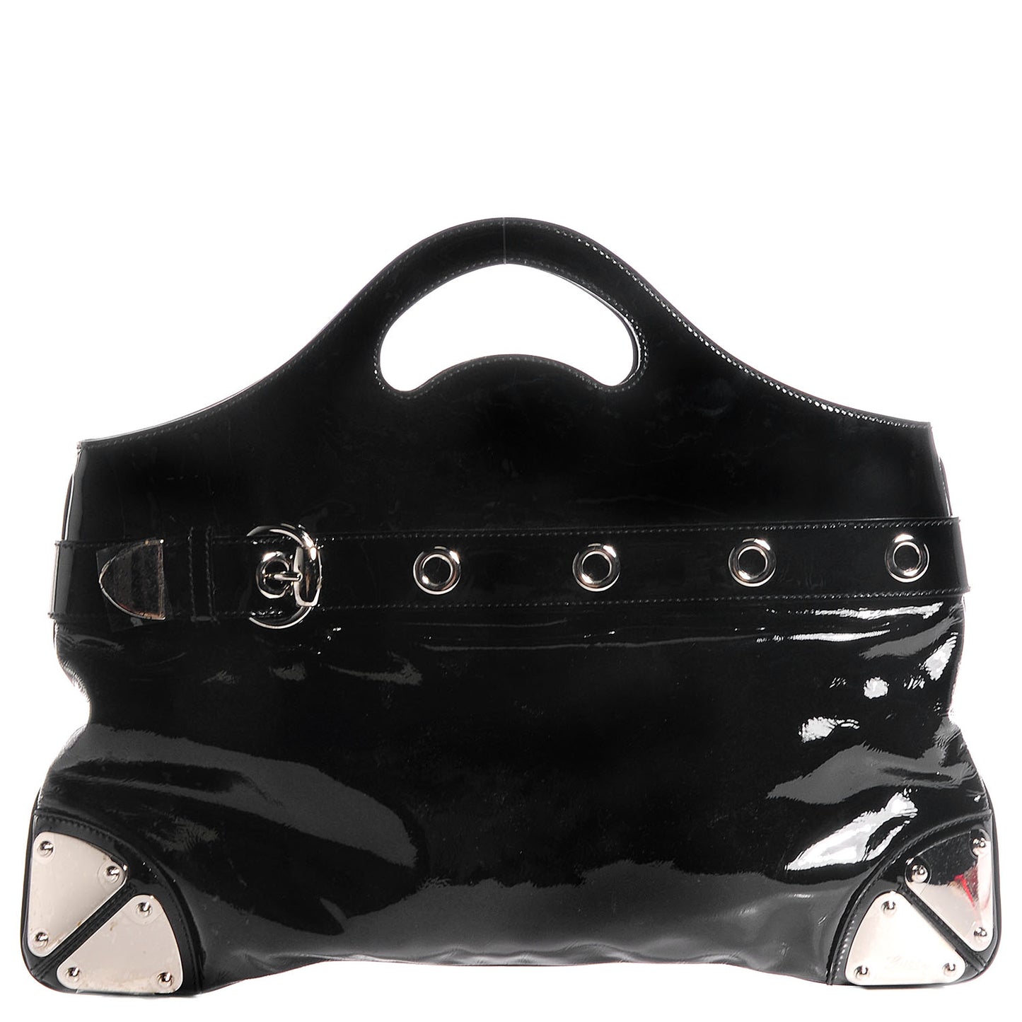 Patent Romy Medium Tote Black