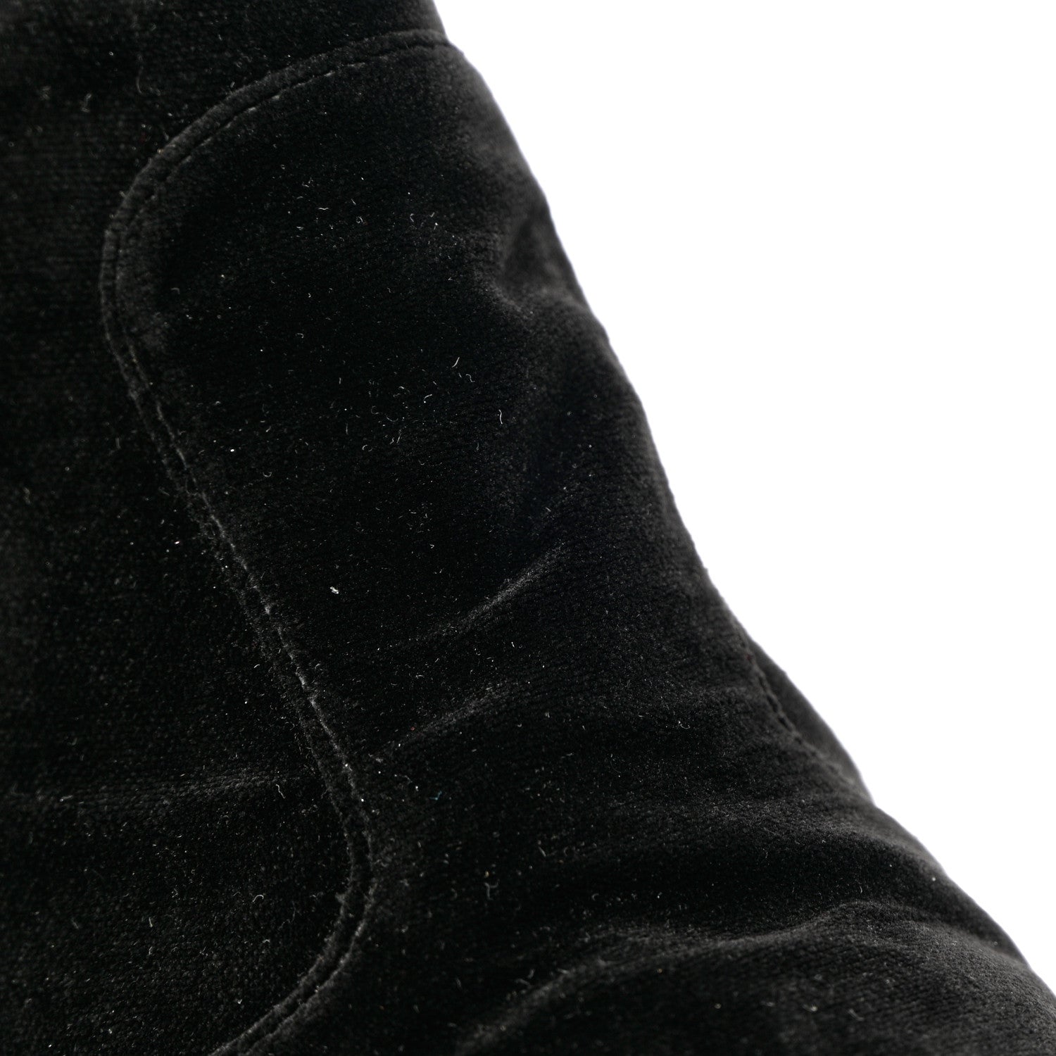 Fendi Velvet Lurex Rockoko Low Heel Sock Boots 39.5 Black 10 of 10