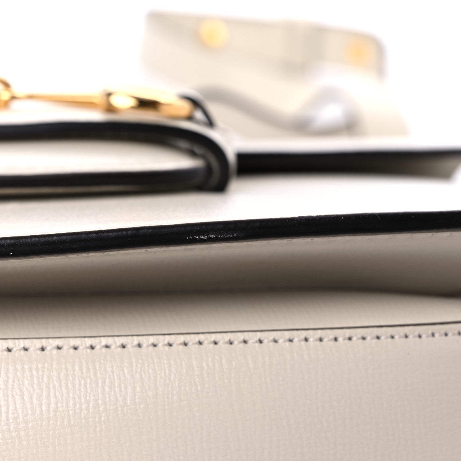 Gucci Azalea Calfskin Horsebit 1955 Shoulder Bag Mystic White 13 of 20