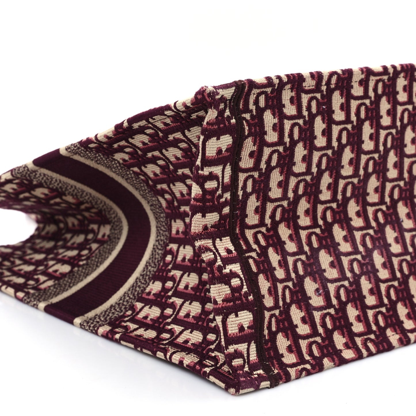 Oblique Large Book Tote Burgundy Multicolor
