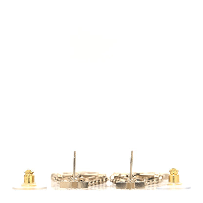 Chanel Crystal Star Drop CC Earrings Gold 3 of 4