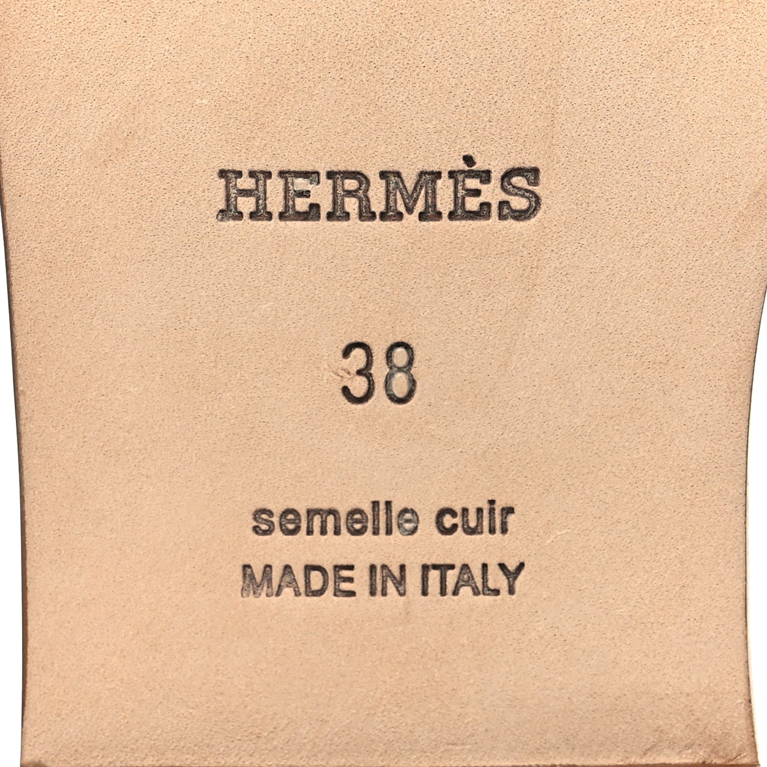 Hermes Box Calfskin Oran Sandals 38 Gold 7 of 8