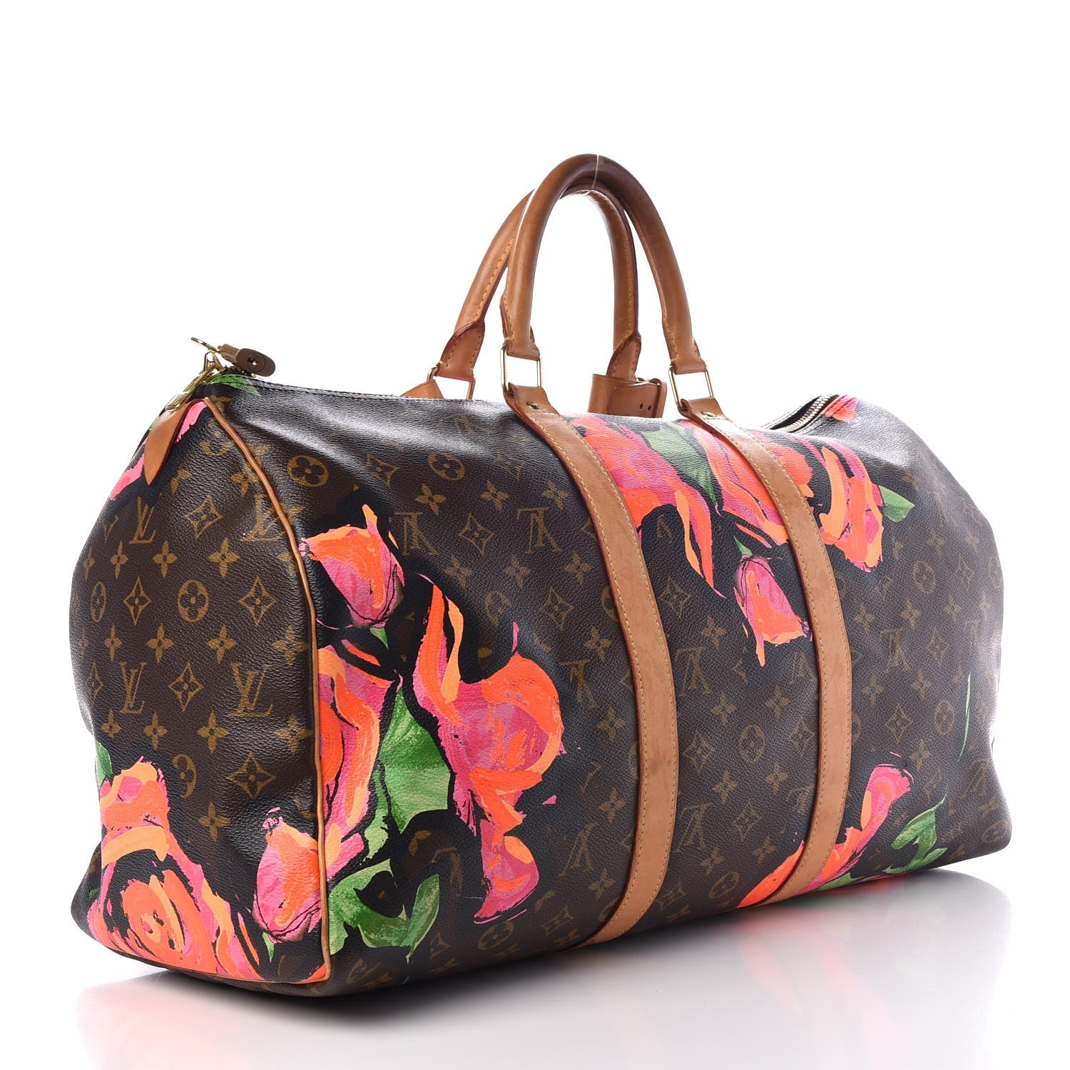 Louis Vuitton Monogram Roses Keepall 50 3 of 19