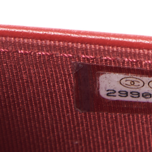 Caviar Quilted Boy Wallet On Chain WOC Red