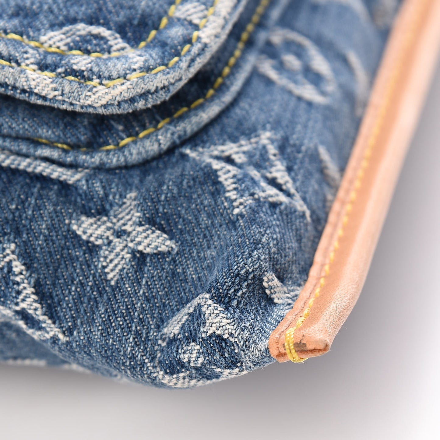Monogram Denim Sac Plat Blue