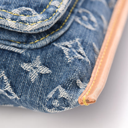 Louis Vuitton Monogram Denim Sac Plat Blue 9 of 11